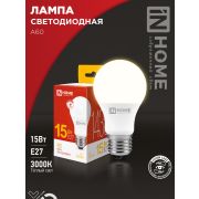 Лампа светодиодная LED-A60-VC 15Вт 230В Е27 3000К 1430Лм IN HOME