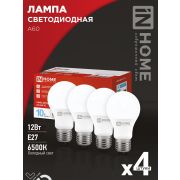 Лампа светодиодная LED-A60-VC 4PACK 10Вт 230В Е27 6500К 950Лм (4шт./упак) IN HOME