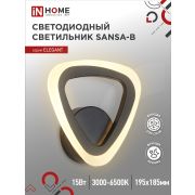 Светильник светодиодный ELEGANT SANSA-B 15Вт 230В 3000-6500K 1200Лм STEP COLOR черный IN HOME
