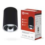 Светильник потолочный НПБ ЦИЛИНДР-GU10-CH/BL под лампу GU10 70x100мм черный IN HOME