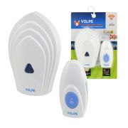 UDB-Q029 W-R1T1-16S-80M-WH Звонок беспроводной. 36 мелодий. Световая индикация. Радиус действия 80 метров. Блистерная упаковка. Белый. TM Volpe.