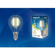 LED-G45-6W/WW/E14/CL GLA01TR Лампа светодиодная. Форма «шар», прозрачная. Серия Air. Теплый белый свет (3000K). Картон. ТМ Uniel