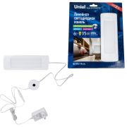 ULI-F43-6W/4200K/DIM SENSOR IP20 SILVER Панель линейная светодиодная ультратонкая, с бесконтактным выключателем, диммер.199,5х66,5х11мм. 175Lm. Серебристый. ТМ Uniel