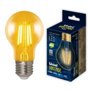 LED-A60-6W/GOLDEN/E27 GLV21GO Лампа светодиодная Vintage. Форма «A», золотистая колба. Картон. ТМ Uniel