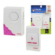 UDB-Q026 W-R1T1-16S-80M-WH Звонок беспроводной. 36 мелодий. Световая индикация. Радиус действия 80 метров. Блистерная упаковка. Белый. ТМ Volpe.