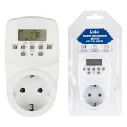 UST-E20 WHITE Таймер электронный с розеткой, 220В. 24ч. 1600Вт. Энергонезависимая память. ТМ Uniel