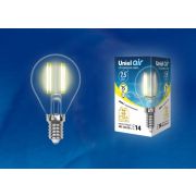 LED-G45-7,5W/WW/E14/CL GLA01TR Лампа светодиодная. Форма «шар», прозрачная. Серия Air. Теплый белый свет (3000K). Картон. ТМ Uniel