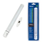 ULM-F43-0,9W/4200K SENSOR IP20 WHITE Светильник светодиодный для внутренней подсветки мебели с датчиком движения. Питание 3АА (не в/к). 60Lm. Белый. ТМ Uniel