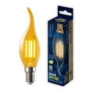LED-CW35-5W/GOLDEN/E14 GLV21GO Лампа светодиодная Vintage. Форма «свеча на ветру», золотистая колба. Картон. ТМ Uniel