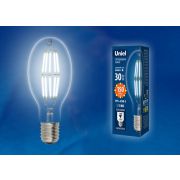 LED-ED90-30W/NW/E40/CL GLP05TR Лампа светодиодная, прозрачная. Белый свет (4000K). Картон. ТМ Uniel