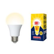 LED-A60-11W/WW/E27/FR/NR Лампа светодиодная. Форма «A», матовая. Серия Norma. Теплый белый свет (3000K). Картон. ТМ Volpe