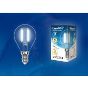 LED-G45-7,5W/NW/E14/CL GLA01TR Лампа светодиодная. Форма «шар», прозрачная. Серия Air. Белый свет (4000K). Картон. ТМ Uniel