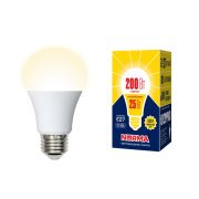 LED-A70-25W/3000K/E27/FR/NR Лампа светодиодная. Форма «A», матовая. Серия Norma. Теплый белый свет (3000K). Картон. ТМ Volpe