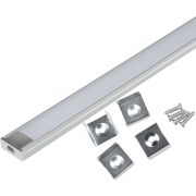 UFE-K02 SILVER/FROZEN 200 POLYBAG Накладной алюминиевый профиль с матовым рассеивателем, 200 см. 2 заглушки+4 крепежа в/к.. ТМ Uniel