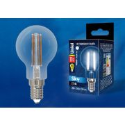 LED-G45-11W/4000K/E14/CL PLS02WH Лампа светодиодная. Форма «шар», прозрачная. Серия Sky. Белый свет (4000К). Картон. ТМ Uniel.