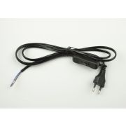 UCX-C11/02A-170 BLACK Сетевой шнур с вилкой и выключателем. 2А, 500Вт, 1,7м. Черный. ТМ Uniel