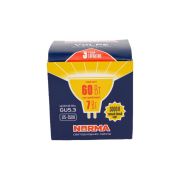 LED-JCDR-7W/WW/GU5.3/NR Лампа светодиодная. Форма «JCDR», матовая. Серия Norma. Теплый белый свет (3000K). Картон. ТМ Volpe