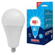 LED-A140-55W/4000K/E27/FR/NR Лампа светодиодная. Форма «A», матовая. Серия Norma. Белый свет (4000K). Картон. ТМ Volpe