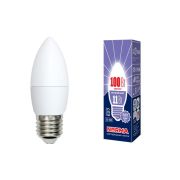 LED-C37-11W/DW/E27/FR/NR Лампа светодиодная. Форма «свеча», матовая. Серия Norma. Дневной белый свет (6500K). Картон. ТМ Volpe