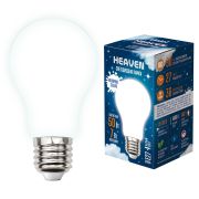 LED-A60-7W/4000K/E27/FR GLH01WH Лампа светодиодная. Форма «A», матовая. Серия Heaven. Белый свет (4000K). Картон. ТМ Uniel