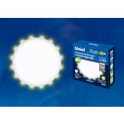 LED-GX53-7W/4000K+3000K/GX53/FR PLB02WH Лампа светодиодная, матовая. Белый свет (4000K). Торцевая подсветка, Теплый белый свет (3000K). Картон. ТМ Uniel.