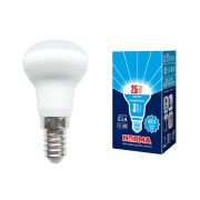 LED-R39-3W/4000K/E14/FR/NR Лампа светодиодная. Форма «Рефлектор», матовая. Серия Norma. Белый свет (4000K). Картон. ТМ Volpe