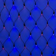 ULD-N2015-288/SBK RED-BLUE IP67 Сетка светодиодная, статическое свечение, 2*1,5м. Соединяемая. 288 светодиодов. Красно-синий свет. Провод черный. TM Uniel.