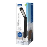 TLD-564 White-Black/LED/500Lm/3000-6000K/Dimmer/NightLight Светильник настольный с ночником, 8W. Сенсорный выключатель. Диммер. Белый с черным. ТМ Uniel