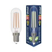 LED-Y25-5W/3000K/E14/CL GLZ04TR Лампа светодиодная для холодильников и вытяжки, прозрачная. Теплый белый свет (3000K). Картон. ТМ Uniel