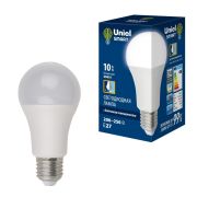 LED-A60-10W/4000K/E27/PS PLS10WH Лампа светодиодная с датчиком освещенности. Форма «A», матовая. Белый свет (4000K). Картон. ТМ Uniel