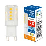 LED-JCD-4,5W/4000K/G9/CL/SLS Лампа светодиодная, прозрачная. Белый свет (4000K). ТМ Volpe