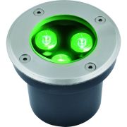 ULU-B10A-3W/GREEN IP67 GREY Светильник светодиодный уличный. Архитектурный встраиваемый. Зеленый свет. Корпус серый. TM Uniel