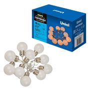 ULD-S1800-010/STB/3AA WARM WHITE IP20 BULBS Гирлянда светодиодная «Лампочки», на батарейках 3AA (не в/к),  1,8м. 10 светодиодов. Теплый белый свет. Провод прозрачный. TM Uniel