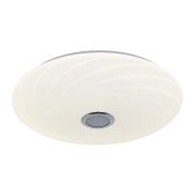 ULI-D291 72W/SW+RGB/50 MERCURY Cветильник светодиодный накладной. Диммируемый. Пульт ДУ (в/к). Встроенная Bluetooth колонка. Теплый свет(3000К)/Белый свет(4000К)/Дневной свет(6500К)/RGB. 5700Лм. TM Uniel