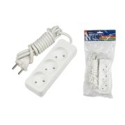 S-CP3-1,5 Удлинитель серии General purpose,шнур 1,5м., 3 гнезда, б/з. Белый. ТМ Uniel.