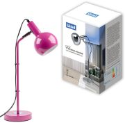 UML-B702 E14 PINK Светильник настольный, 60W. Цоколь Е14. Механический выключатель. Розовый. ТМ Uniel