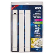 ULM-F44-3x3W/4500K/DIM SENSOR IP20 SILVER Светильники светодиодные для мебели, набор из 3-х шт. 300*35*6,5мм. 3*150Lm.ТМ Uniel