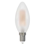 LED-C35-5W/4000K/E14/FR/SLF Лампа светодиодная. Форма «свеча», матовая. Белый свет (4000K). ТМ Volpe