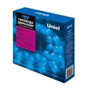 ULD-D50 8M/С08 IP44 BLUE Гирлянда светодиодная Дюралайт, 8м. С контроллером. Синий свет. Провод прозрачный. ТМ Uniel