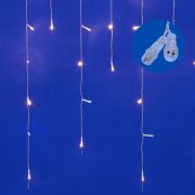 ULD-B25006-440/TTK WARMWHITE-WHITE IP44 Бахрома светодиодная с эффектом мерцания, 25м. Соединяемая. 440 светодиодов. Теплый белый и белый свет. Провод прозрачный. ТМ Uniel