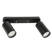 DLC-S620 GU10x2 BLACK Светильник декоративный накладной, серия Sotto. Без лампы, цоколь GU10x2шт. Металл. Черный. TM Fametto