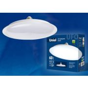 LED-U270-60W/6500K/E27/FR PLU01WH Лампа светодиодная. Форма «UFO», матовая. Дневной белый свет (6500K). Картон. ТМ Uniel