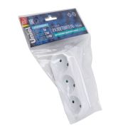 S-ES3-16O WHITE Разветвитель сетевой, б/з. 3 гнезда. 16А, 3500Вт. Белый. ТМ Uniel