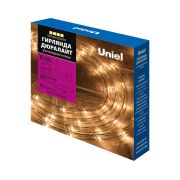 ULD-D50 25M/С08 IP44 WARM WHITE Гирлянда светодиодная Дюралайт, 25м. С контроллером. Теплый белый свет. Провод прозрачный. ТМ Uniel