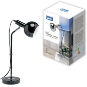 UML-B702 E14 BLACK Светильник настольный, 60W. Цоколь Е14. Механический выключатель. Черный. ТМ Uniel