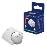 USN-R22 1200W/180R WHITE Датчик движения ИК. 12м, 10сек. - 7мин., IP44. Белый. TM Uniel