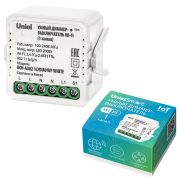 UCH-A302 1C/DIM/WF WHITE Умный диммер-выключатель Wi-Fi. 1 канал. 100-240В. 200Вт. Встраиваемый. Голосовое управление+приложение UnielSmart. TM Uniel