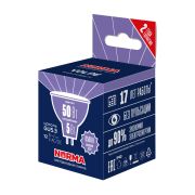 LED-MR16-5W/6500K/GU5.3/FR/NR Лампа светодиодная. Форма «MR16», матовая. Серия Norma. Дневной белый свет (6500K). Картон. ТМ Volpe