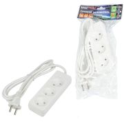 S-CU3-1,5 WHITE Удлинитель серии Ultra, шнур 1,5м., 3 гнезда, 10A, б/з. Белый. TM Uniel