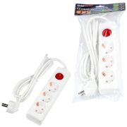 S-GCU3-2B WHITE Удлинитель серии Ultra, шнур 2м., 3 гнезда, 16A, с/з. Белый. TM Uniel